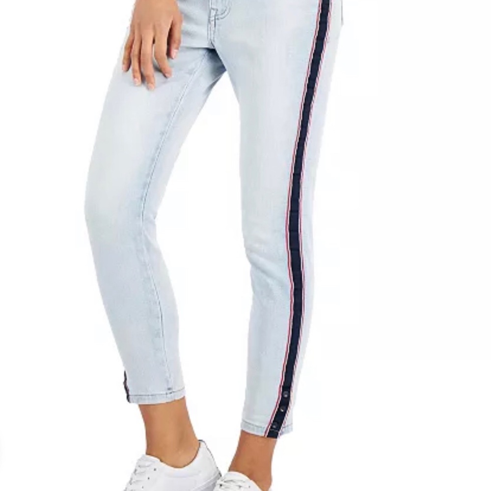NWT Tommy Hilfiger Tribeca TH Flex Side-Stripe Skinny Jeans Sz 2